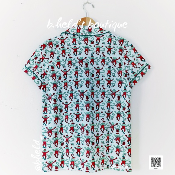 Roller Rabbit Monkey Mas Polo Pajamas in Mint Green Size XS Brand New NWT - Picture 7 of 16